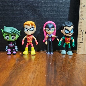 Teen Titans Go! STARFIRE The TERRIBLE SPEEDY ROBIN BEAST BOY 3.75" Figures - Picture 1 of 5