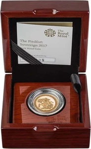 2017 Gold Sovereign Piedfort Proof - 200th Gold Anniversary - Picture 1 of 4