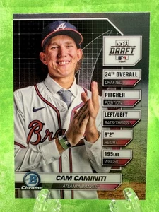 Cam Caminiti - Draft Night - 2024 Bowman Chrome Draft #BDN10 Atlanta Braves - Picture 1 of 11