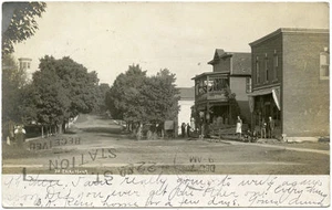 RPPC NY Rushford Street Scene Allegany County - Imagen 1 de 2