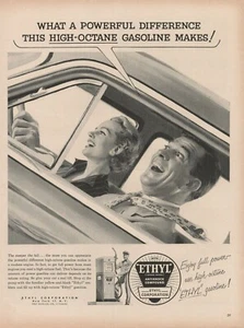 1954 Gas Öl Ethyl Vintage Print Ad 50s Full Service Pump Benzin Drive NY - Bild 1 von 9