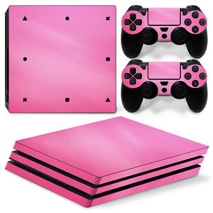 Sony PS4 PLAYSTATION 4 Pro Skin Sticker Screen Protector Set - Pink Motif