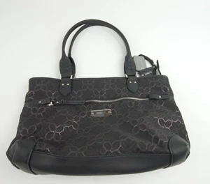 Borsa a mano Rosetti nera in pizzo ed ecopelle con chiusura e cerniera multi scomparto. - Foto 1 di 9