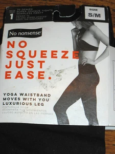 No-nonsense Yoga Waistband 70D Super Opaque Black Out Tights Size S/Med NWT - Picture 1 of 7