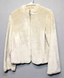 Ideology Faux Fur Jacket Size L Full Zip Long Sleeve - Picture 1 of 12