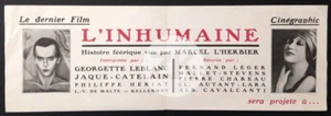 L'INHUMAINE G. LEBLANC L'Herbier Fernand LEGER Film Art Deco MALLET-STEVENS 1924 - Bild 1 von 1