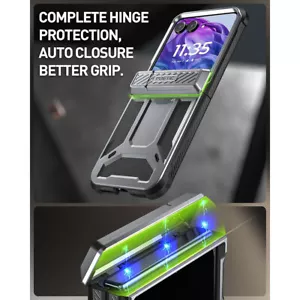 Für Motorola Moto Razr Plus 2024 Hülle Stoßfest Schutz Ständer Gun Metal - Bild 1 von 7