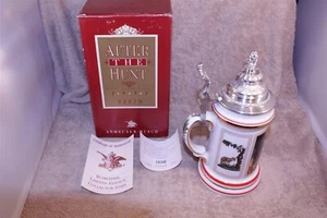 1991 ANHEUSER-BUSCH AFTER THE HUNT GERMANY STEIN 10" COA - Foto 1 di 12