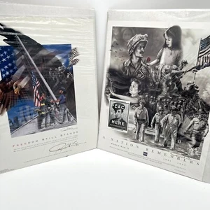 Carteles Ray Simon Freedom Still Stands 9/11 Tribute y WW II Nation to Remember - Imagen 1 de 17