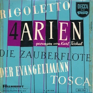 4 Arien gesungen von Karl Terkal - Single 7" Vinyl 36/22 - Imagen 1 de 1