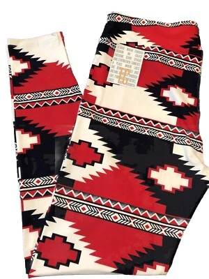 NEW LuLaRoe TC (12–18) American Patriotic Red White Blue Aztec Leggings - Image 1 of 4