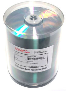 100 CMC Pro Taiyo Yuden (TCDR-ZZ-SB) 52X CD-R Silver Lacquer Media
