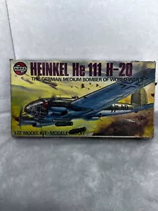 Heinkel HE III-H Bomber 1/72 scale model plane kit 1975 - Picture 1 of 6