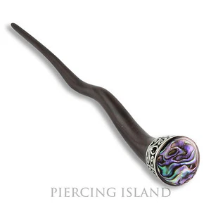 Exclusive Designer Haarnadel Holz Wood Perlmutt Hairpin HN265 - Bild 1 von 1