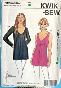 Kwik Sew Pattern 3467 Misses Sz. XS-XL Pullover Tops - Picture 1 of 5