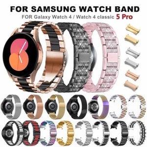 Für Samsung Galaxy Watch 4 5 40/44mm Pro 45mm Classic 42/47mm Edelstahl Armband - Bild 1 von 146
