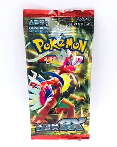 Pokemon Scarlet ex TCG Korean Booster Pack Set Card Sealed Cards sv1S - Picture 1 of 1