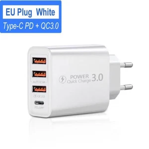 1PC Charger 3USB+Type-C charging head multi phone adapter Wa - Zdjęcie 1 z 16