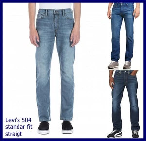 Jeans levi's 504 straight da uomo levi's regular gamba larga dritti w29 w30 w31 - Picture 1 of 30