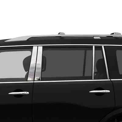 Borde de pilar de acero inoxidable 8 piezas para Nissan Armada 2017-2023 Foto 1 de 4