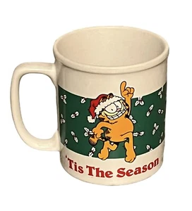 Vintage Garfield the Cat Tis The Season Chrstmas 1978 Cup Mug - Picture 1 of 4