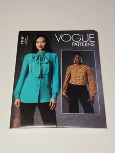 Vogue 1769 Sizes 16-24 Blouse Shirt Sewing Pattern Loose Fitting Scarf Ruffle - Picture 1 of 2