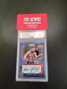 2021-22 Panini UFC Prizm ADRIAN YANEZ RC Blue Prizm Auto /49 PSA 8 - Picture 1 of 2