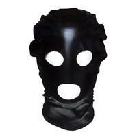 Leather Cat Mask Soft Supple Full Face to Neck Cat Women Hood