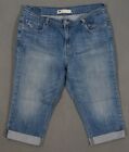 UJ05430 **LEVI'S** CAPRI, CROPPED WOMENS JEAN SHORTS sz12