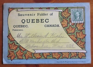 Old Souvenir POSTCARD Folder for Quebec CANADA - Picture 1 of 7