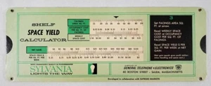 Sylvania 1964 regla deslizante estante calculadora de rendimiento espacial Perrygraf EE. UU. - Imagen 1 de 4