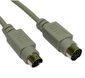 2m PS2 Keyboard / Mouse Extension Cable 2 metres Lead - Picture 1 of 24