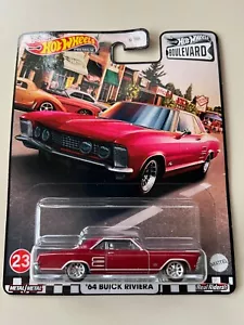 Hot Wheels Premium Boulevard '64 Buick Riviera #23 Red NIP 1:64 Scale - Picture 1 of 2