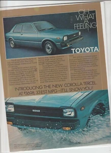 Anuncio original de la revista Toyota Corolla Tercel 1980 "¡Te nevará!" - Imagen 1 de 1