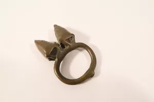 Anillo antiguo colgante Dogon EV84 antiguo usado anillo de latón colgante anillo afrozip - Imagen 1 de 7