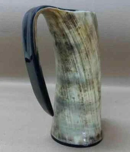 Medieval  Vintage Beer Viking Drinking Mug Wine Tankard Natural Horn Mug gift - Picture 1 of 3