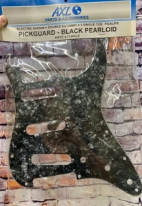 AXL Model PG-363-BK 3-Pickup Single Coil Guitar Pickguard, Black Pearloid - Picture 1 of 3