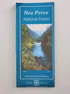 Nez Perce Clearwater National Forest Service Map Vtg 2002 PNW Idaho - Image 1 of 4