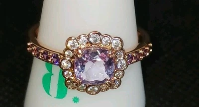 RBP7021 Maravillas Clásicas - Amatista Genuina Sobre Oro Rosa Talla 11 Foto 1 de 4