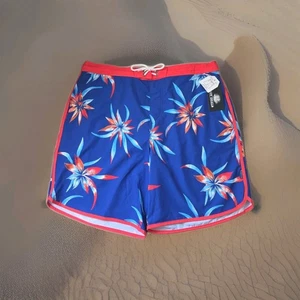 Hot Coals Bañador Para Hombre 8" XL Cintura Elástica AZUL Estampado Floral Boardshorts - Imagen 1 de 8