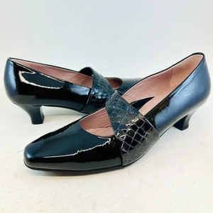 Beautifeel Black Patent Leather Victoria Mary Jane Pumps Heels, size 38 7 7.5 - Picture 1 of 11
