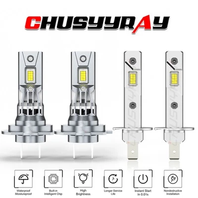 For Kia Rio 2012 2013 2014 2015 2016 2017 H1 H7 LED Headlight Bulbs 6500K White - Image 1 of 4