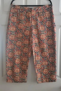 Liz Claiborne Audra kurze Hose orange marineblau hellbraun klassische Passform Damen 14 Taschen NEU - Bild 1 von 13