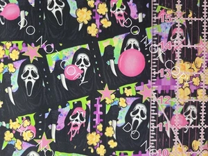Custom 100% Cotton Woven Scream Movie Ghostface Bubblegum By the 1/4 Yard 9x56  - Picture 1 of 2