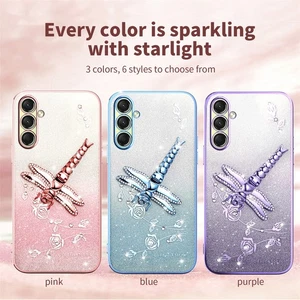 For Samsung A16 A06 A17 A56 A36 A15 A54 Anti-fall Glitter Bracket Phone Cover - Picture 1 of 15