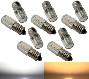10x 2x E10 Lampadina Ricambio LED 6V Illuminazione Lampada Vite Base Bianco - Picture 1 of 3