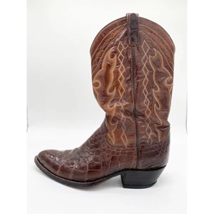 Vintage Dan Post Exotic Crocodile Western Cowboy Boots 6933 Men's 10D - Picture 1 of 8