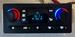 *REBUILT* WHITE LED 05-09 TRAILBLAZER ENVOY RAINIER AUTO CLIMATE CONTROL - Picture 1 of 5