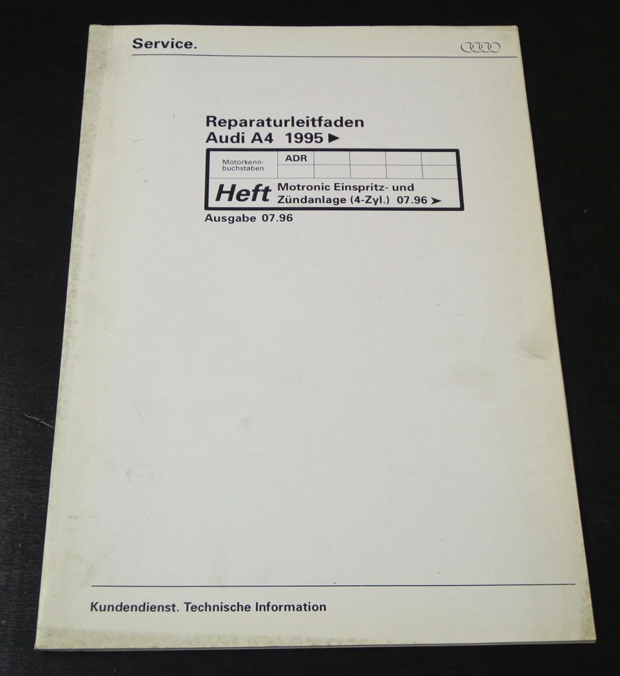 Manual de Taller Audi A 4/A4 Motronic Sistema Inyección Encendido Desde 07/96 - Imagen 1 de 1