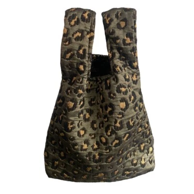 ZARA Leopard Print Fabric Shopper Tote Bag - Image 1 of 4
